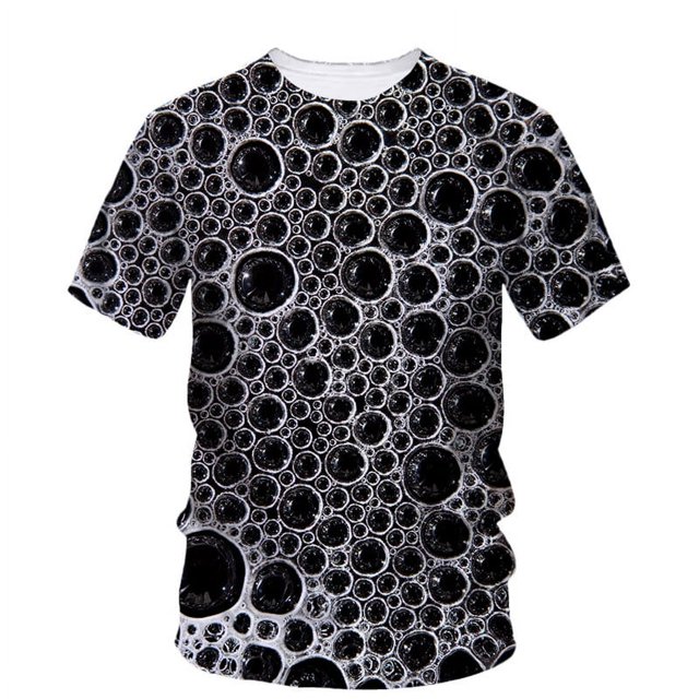 T-Shirt Tendance Mode Alternative de Rue à Manches Courtes Imprimé 3d Bière Hip Hop Décontracté Drôle Vêtements Amples