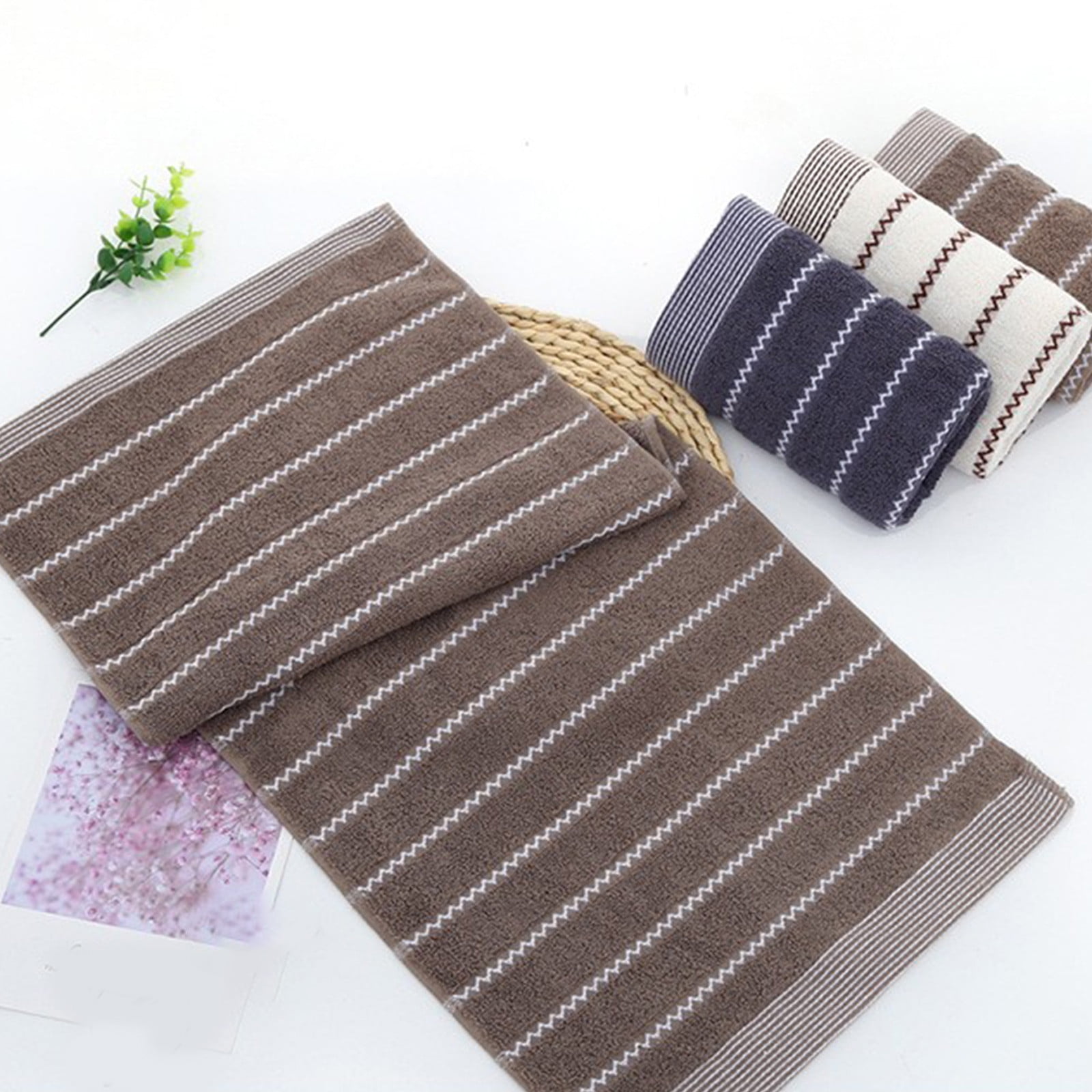 Yhmxh 12 Pcs Cotton Hand Towel 12.6"x 27.2", Large Natural 390 GSM Decorative Hand Towel for Bathroom, Super Absorbent Kitchen Hand Towels, Lightweight Soft Tea Towel for Home Kitchen, Bathroom