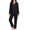 Black, variant on TEAJOPSUU Women's 2 Piece Pajama Sets Cute Comfy Notched Collar Button Down Long Sleeve Sleepwear Sets with Pants Loungewear Outfit Sets Green