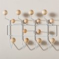 thumbnail image 3 of Baxton Studio Penny Wall Mounted Coat Rack in White and Light Brown, 3 of 4
