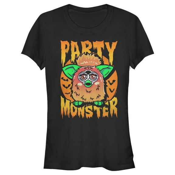 Junior's Furby Halloween Party Monster Graphic T-Shirt