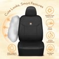 thumbnail image 4 of C&C Napa Leatherette 2 Front Seat Covers – Faux Leather Car Seat Protectors for Cars & Trucks – UV-Resistant, Easy to Clean, Semi-Universal Fit – Stylish Coastal Design for Summer Car Interior Upgrad, 4 of 10