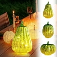 thumbnail image 6 of Glass Pumpkin with Lights, Lighted Glass Pumpkins for Fall Halloween Thanksgiving Decorations Battery Operated, 6 of 6