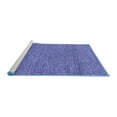 thumbnail image 2 of Ahgly Company Machine Washable Indoor Round Abstract Blue Modern Area Rugs, 7' Round, 2 of 4