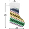 thumbnail image 2 of Coolnut Christmas Stocking Personalized Mexican Serape Stripes Large Candy Stocking Hanging Gift Xmas Stockings Decoration 1 PC for Family Holiday Party Ornaments Decor Fireplace, 2 of 7