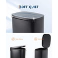 thumbnail image 5 of Slim Kitchen Trash Can 13 gal, Skinny Stainless Steel Garbage Can with Removable Inner Bucket & Soft Close Lid, Narrow Trash Bin for Bathroom Living Room Office, 5 of 8