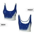 thumbnail image 5 of Fotbe Christmas Fir Tree Pattern Womens' Sports Bra Longline Wirefree Padded with Medium Support Sports Moisture-Wicking Workou Vest,Tank Top-X-Large, 5 of 7
