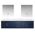 thumbnail image 2 of 80 In. W Navy Blue Double Vanity With Marble Surface, Mirrors & Compartment - Construction Countertop, Drawers Spacious, 2 of 4