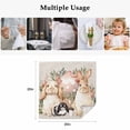 thumbnail image 5 of Easter Bunny Cloth Napkins, Eggs Green Leaves Country Flowers Cups Washable and Reusable Dinner Napkins Set of 4, Table Napkin for Kitchen Party Birthday Wedding Hotel Housewarming 20"x20", 5 of 9