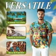thumbnail image 3 of Netecom Tropical Parrot Hawaiian Shirt for Men, Bird Lover Gifts, Animal Floral Button Down Summer Aloha Beach Shirts, S-5XL, 3 of 6