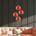 thumbnail image 6 of Livex Lighting 1-Light Modern Metal Single Pendant with Shade in Shiny Red, 6 of 9