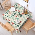 thumbnail image 2 of Beige Christmas Tree Pattern Square Tablecloth,Waterproof Square Table Cover,Wipeable Spillproof Washable Table Cover for Home Kitchen Party Decor 60"x60"(152x152cm), 2 of 6