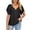 Black, variant on Elainilye Fashion Basic Tees for Women Short Sleeve Retro Round Neck Easter Printed Loose Tops Blouse 3/4 Sleeve Top,Green