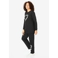 thumbnail image 3 of Woman Within Plus Size Fleece Sweatshirt Set, 3 of 5