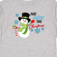 thumbnail image 4 of Inktastic Just Chillin' This Christmas Fun Snowman in Top Hat Boys or Girls Long Sleeve Toddler T-Shirt, 4 of 5