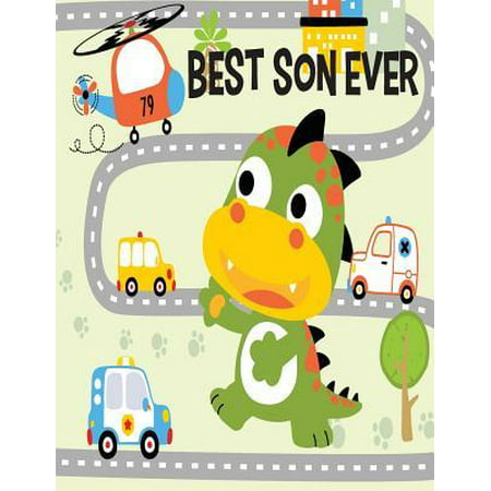 Best Son Ever: Children Sketch Book for Drawing Practice, Dinosaur Cover Volume 8