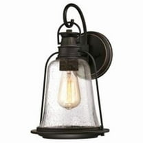 Westinghouse 6339100 Brynn One-Light Outdoor Wall Fixture, Oil Rubbed Bronze Finish with Highlights and Clear Seeded Glass