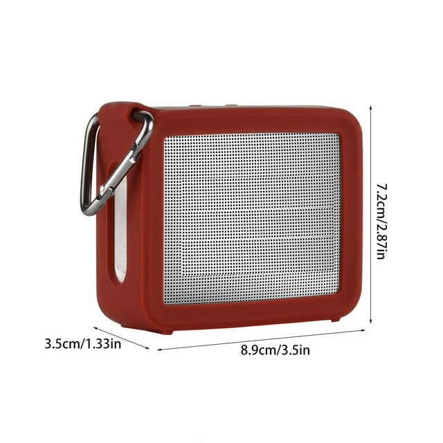 Baohd Bluetooth Speaker Cover Wireless Speaker Soundbox Silicone Protector Replacement for JBL Go 2, Red