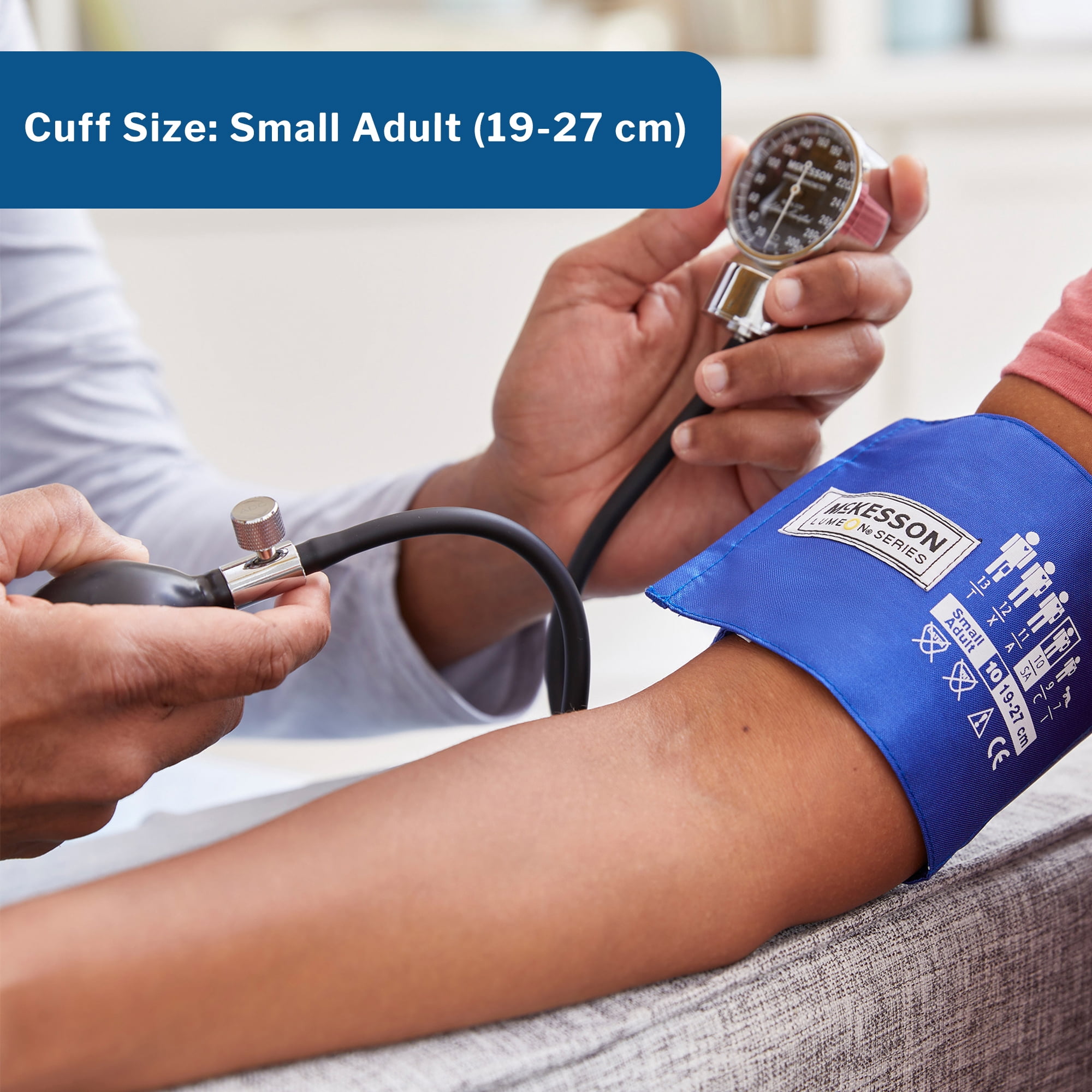 McKesson LUMEON Aneroid Sphygmomanometer, Blood Pressure with Cuff, Small, 20 Ct