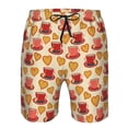 thumbnail image 4 of Kdxio Cups of Tea Pattern Mens Casual Shorts - Drawstring Summer Beach Sports Shorts for Men, 4 of 9
