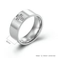 thumbnail image 4 of 8MM Stainless Steel Men's CZ Band Black/Silver/Gold Cross Ring Gifts Size 7-12, 4 of 7