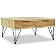 thumbnail image 3 of vidaXL Table Basse 80x80x40 cm Teck Massif, 3 of 5
