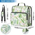 thumbnail image 3 of Haosy 3 Ring Zipper Binder with Shoulder Strap Waterproof Trapper Keeper 2 Inch D-Ring 500 Sheets Capacity, Plumeria Monstera Leaves, 3 of 8