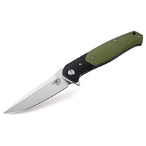 BG03B Folder 3.8 in Plain and Beige G10 Handle Hunting-Folding-Knives, Black