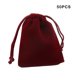 thumbnail image 5 of Billuyoard Bolsa de terciopelo versátil de 50 piezas para guardar joyas, anillos y pequeños regalos, bolsas de joyería, bolsas con cordón, Almacenamiento y organización del hogar Vino rojo 13*18, 5 of 6