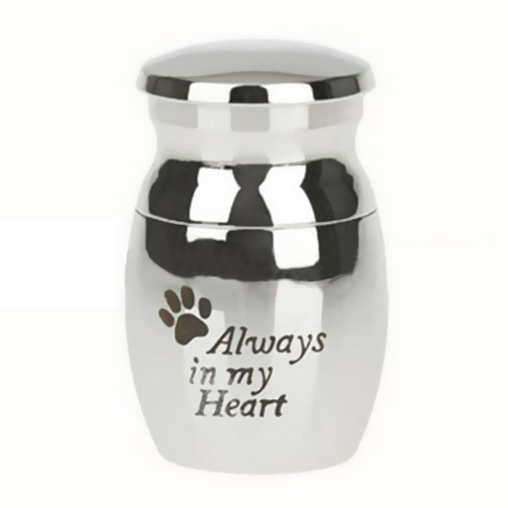 SPRING PARK Small Cremation Urn for Pet Ashes Mini Pet Paw Letters
