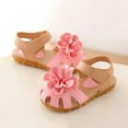 thumbnail image 4 of URMAGIC Girls Toddler/Little Kid Closed-Toe Flower Summer Dress Sandals Shoes, 4 of 5