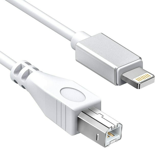 USB MIDI Cable,USB 2.0 B to iOS Cable,OTG Lightning Cable Compatible with iOS 10.32 or Later Devices to MIDI Keyboard,Electronic Music Instrument,Audio Interface,Midi Controller and More-5FT - Walmart.com