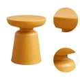 thumbnail image 2 of Lipstore Small End Table Minimalistic Round Coffee Table for Bathroom NightStand Dorm Yellow, 2 of 8