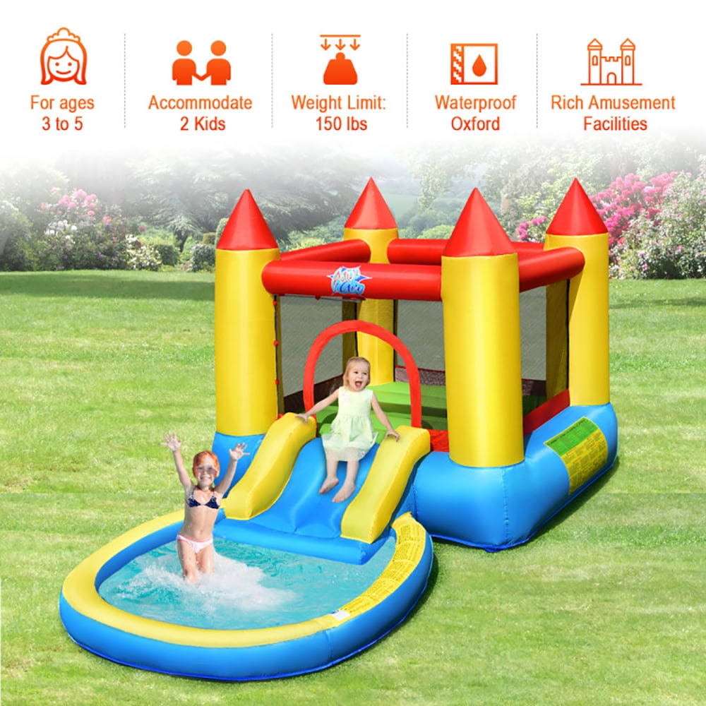 Aimee Lii Inflatable Kids Slide Bounce House with 550W Blower, Kids Bounce House for 5+