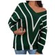 thumbnail image 1 of Suéter de punto con cuello en V de manga larga para mujer de otoño e invierno Pompotops hdfakjf11882, 1 of 7