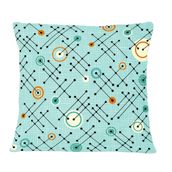 Designart Retro Abstract Design XIV' Mid-Century Modern Throw Pillow - 12x20