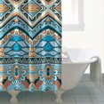 thumbnail image 5 of Extra Long Boho Shower Curtain 72x84 Inches - Vintage Floral & Tropical Leaves Pattern, Waterproof Bohemian Bathroom Decor with 12 Hooks, Tribal Rustic Style, 5 of 5