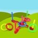 thumbnail image 3 of Outdoor Kids Toys Ring Toss Game Children Birthday Party Assorted Color 12Pcs Plastic, 3 of 3