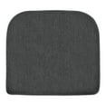 thumbnail image 2 of Honeycomb Outdoor Textured Solid Charcoal Grey Rounded Seat Pad (2-Pack), 2 of 6