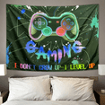 thumbnail image 5 of Blacklight Gaming Tapestry for Boys Room Wall Hanging, UV Reactive Video Game Decor, Black light Gamer Decoration Bedroom 90x70in, 5 of 6