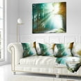 thumbnail image 3 of Designart Magic Blue Forest - Landscape Photography Throw Pillow - 16x16, 3 of 5