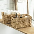 Wicker Basket, Baskets for Organizing, Storage Basket with Builtin
