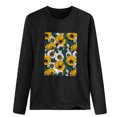 thumbnail image 4 of Pompotops T-shirt Décontracté Imprimé pour Femmes Col Rond Manches Longues Blouse, 4 of 7