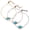 Blue, variant on Adjustable Bracelet Slider Opal Cubic Zirconia Hamsa Gold Green Pink 8.3" P500-Green-Rose Gold