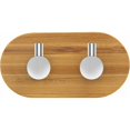 thumbnail image 2 of Gancho doble NQ de tres filas de madera de bambú de acero inoxidable, 2 of 4