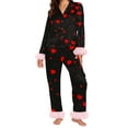 thumbnail image 2 of BILIKEYU Pink Valentine Pajama Set for Women Plus Size Inclusive, 2 of 5