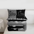 thumbnail image 5 of Erosebridal Retro Damask Flower Queen Comforter Set,Silver Bowknot Queen And King Bedding Comforter Set For Adults, Reversible 3-Piece, 5 of 7