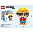 thumbnail image 3 of 200 piezas + One Piece Anime Building Blocks Kakashi Luffy Gaara Chopper Modelo Connection Mini Brick Figures Juguetes para niños, 3 of 5