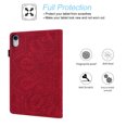 thumbnail image 3 of Tarise for Apple iPad 10th Generation Case with Pencil Holder, 2022 iPad 10.9 Inch Case, Embossed PU Leather Shockproof Folio Stand Shell Slim Cover Case for iPad A2757 A2777, Red, 3 of 8