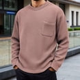 thumbnail image 3 of Tshirts for Men Long Sleeve Crewneck Waffle Shirt Loose Fit Red Shirt Mens Work Shirts, 3 of 3